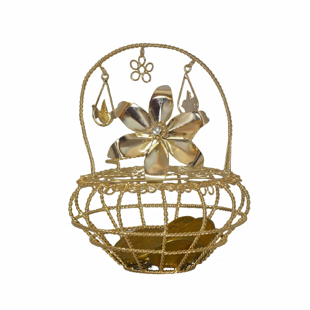 The Wedding Library Arrhaes & Unity Coins Arrhae Big Round Basket Handle (Gold) 1 The Wedding Library Arrhaes & Unity Coins Arrhae Big Round Basket Handle (Gold)