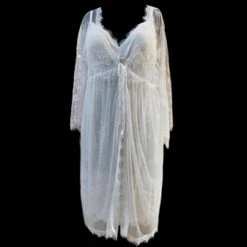 The Wedding Library Bridal Robes Bridal Robe Lace With Inner & Sexy Panty Ecru (2pcs In 1set) 5 The Wedding Library Bridal Robes Bridal Robe Lace With Inner & Sexy Panty Ecru (2pcs In 1set)