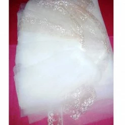 The Wedding Library Bridal Veil Two Layered With Lining Matte Gold