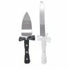 The Wedding Library Cake Cutter & Cake Server Set Bride And Groom Design B (Black & White) Cake Cutting