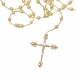 The Wedding Library Cord Pearl Rosary Filipiniana (Ecru) Cords