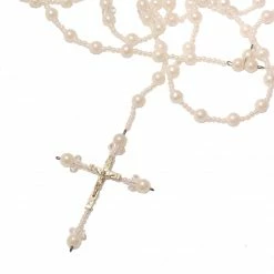 The Wedding Library Cord Pearl Rosary Filipininana (White) Cords