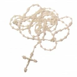 The Wedding Library Cord Pearl Rosary Filipininana (White) Cords
