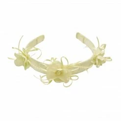 The Wedding Library Flower Girl Headband Premium (Ecru)