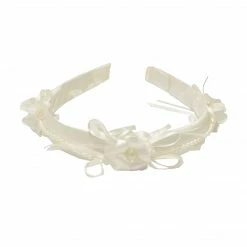 The Wedding Library Flower Girls And Bearers Accessories Flower Girl Headband Premium (White)