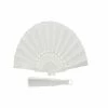 The Wedding Library Fan Filipiniana Embroidered Plastic Handle (White)