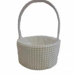 The Wedding Library Flower Girls And Bearers Accessories Flower Girl Basket Pearl (Ecru)