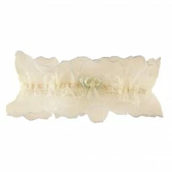 The Wedding Library Wedding Garter Filipiniana (Ecru With Blue) Garters