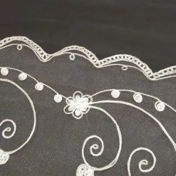 The Wedding Library Bridal Veil Heavy Embroided Round (Ecru) Bridal Veils