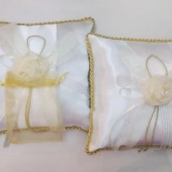 The Wedding Library Pillows & Pillow Sets Pillow Set Lovely Rose Design (Ecru) I Wedding Pillow
