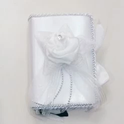 The Wedding Library Bible Lovely Rose White With Silver