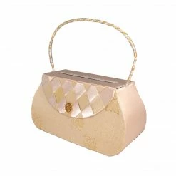 The Wedding Library Money Bags, Money Boxes, & Money Wells Money Bag04 (Ecru With Gold)