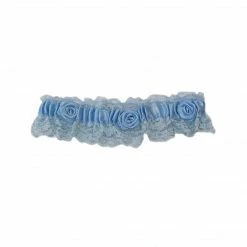 The Wedding Library Wedding Garter Mini Lace (Blue) Garters