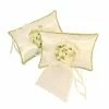 The Wedding Library Pillows & Pillow Sets Pillow Set Metallic Braided Flower (Ecru Gold)