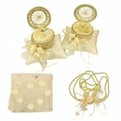 The Wedding Library Pillow Native Set With Secondary Veil & Cord Set Native (Ecru) Cords