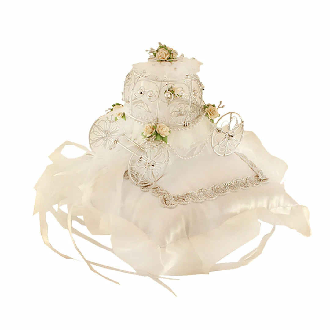 The Wedding Library Pillow Single Princess Carriage (White Silver) Pillows & Pillow Sets 1 The Wedding Library Pillow Single Princess Carriage (White Silver) Pillows & Pillow Sets
