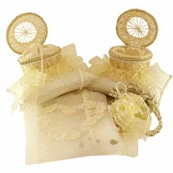 The Wedding Library Pillow Native Set With Secondary Veil & Cord Set Native (Ecru) Cords