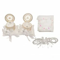 The Wedding Library Cords Pillow Native Set With Secondary Veil & Cord Set Native (White)