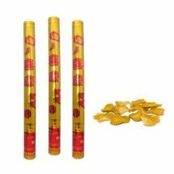 The Wedding Library Wedding Poppers With Switch Petals Gold 100cm Set Of 3 Poppers, Wedding Sprays, And Colored Smoke