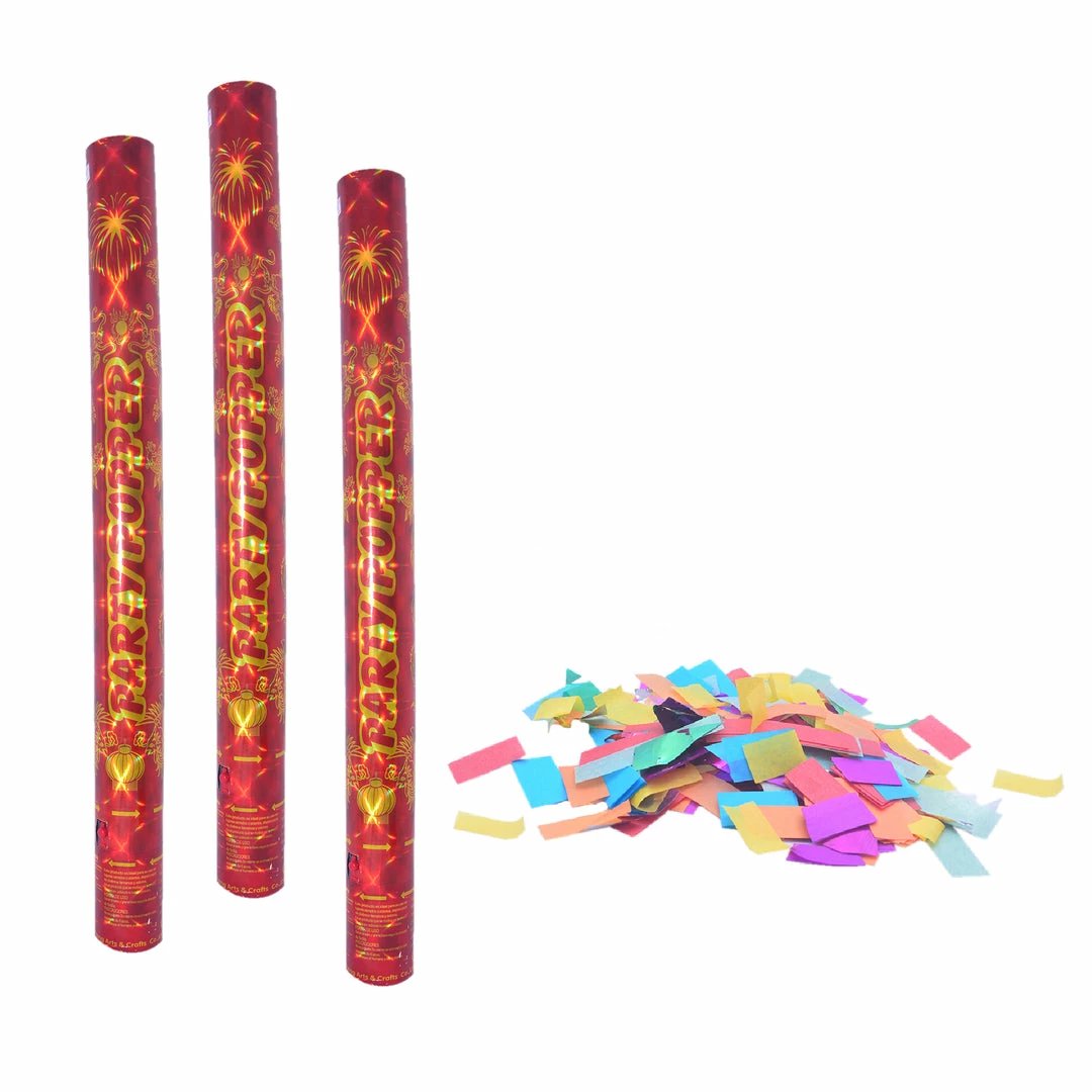 The Wedding Library Poppers, Wedding Sprays, And Colored Smoke Wedding Poppers With Twist Red Metallic Cover 060cm Set Of 3 1 The Wedding Library Poppers, Wedding Sprays, And Colored Smoke Wedding Poppers With Twist Red Metallic Cover 060cm Set Of 3
