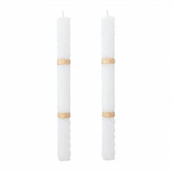 The Wedding Library Secondary Candle Set Spiral Metallic Line (Gold)