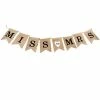 The Wedding Library Banner Miss To Mrs - Rustic Wedding Burlap Banner (Black Print) Bridal Shower Accessories