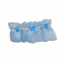 The Wedding Library Wedding Garter Organza (Blue)