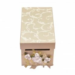The Wedding Library Money Box03 (Ecru With Gold)