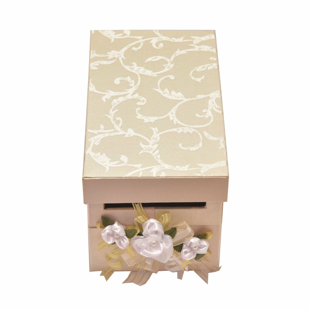 The Wedding Library Money Box03 (Ecru With Gold) 1 The Wedding Library Money Box03 (Ecru With Gold)